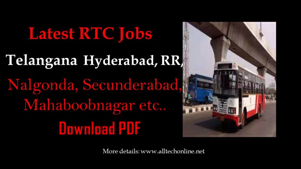 Latest RTC Jobs in Telangana 2024
