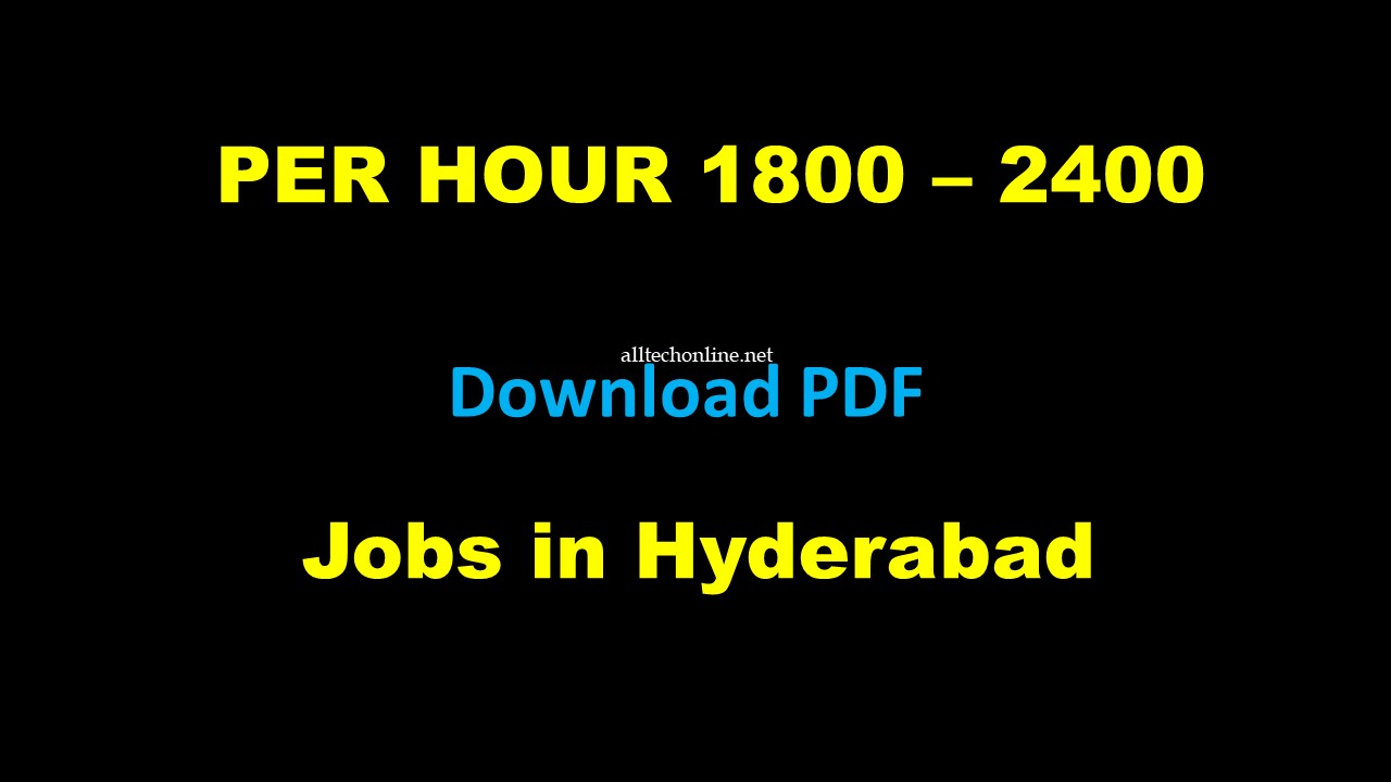Latest Jobs in Hyderabad 2025-26