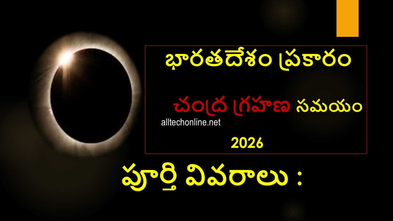 Chandra Grahana Timings According to India