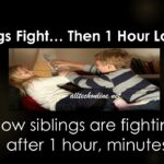 How siblings are fighting after 1 hour, minutes