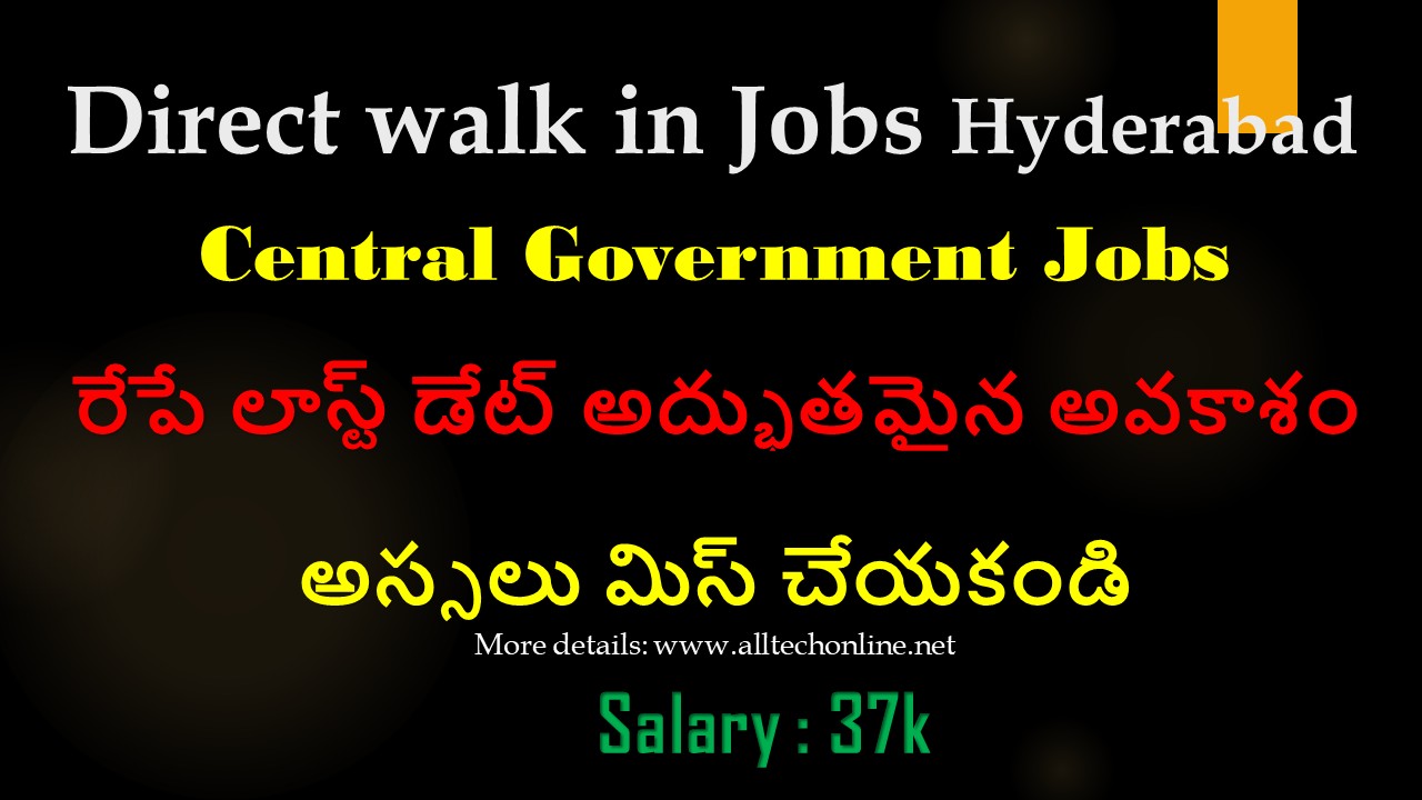 Direct Interview in DRDO Jobs in Hyderabad
